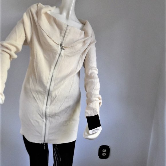 ORWELL LONG SWEATERS WITH ZIPPER 100% COTTON NWT - Picture 2 of 2